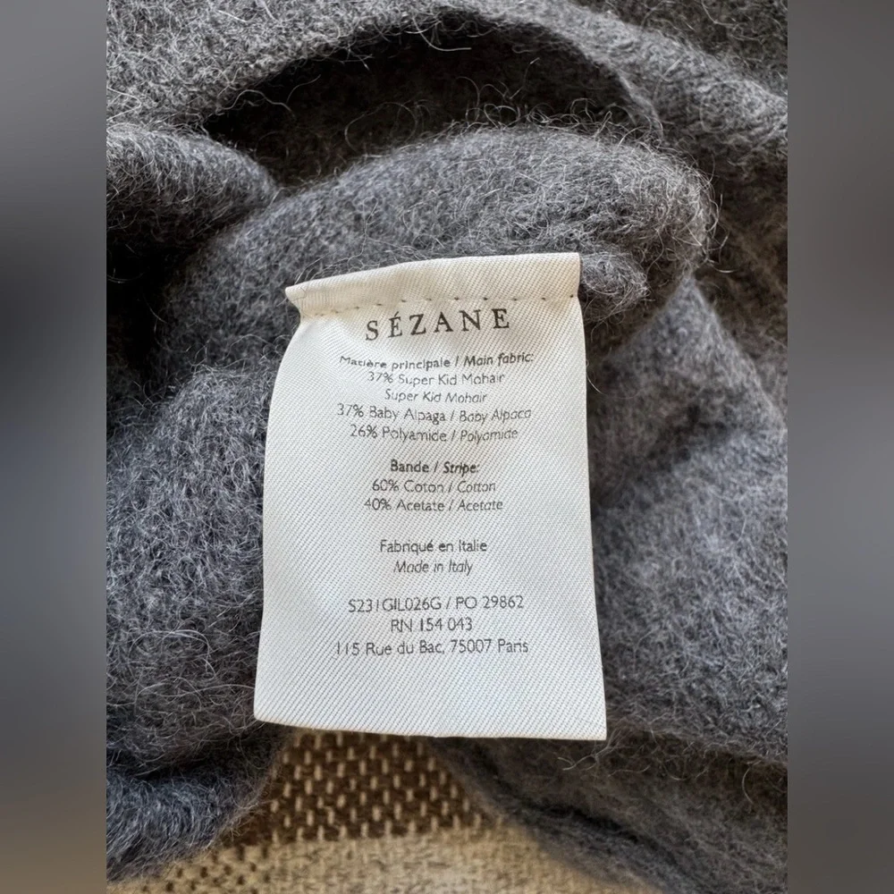 Sezane Barry V-Neck Sweater XS - Charcoal Grey - Picture 12 of 12